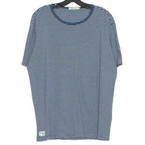 Marine Layer Mens Shirt Tee Casual Nautical Minimalist Preppy Stripe Blue Large